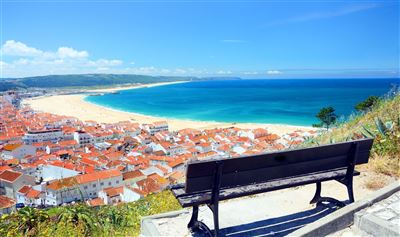 Portugal Blick auf Nazare
